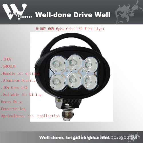 6" 60W CREE LED Heavy Duty Work Light